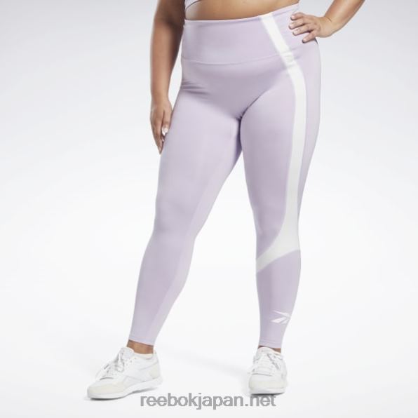 女性 トレーニング準備完了ベクター レギンス (プラスサイズ) Reebok 紫のオアシス 0P408731